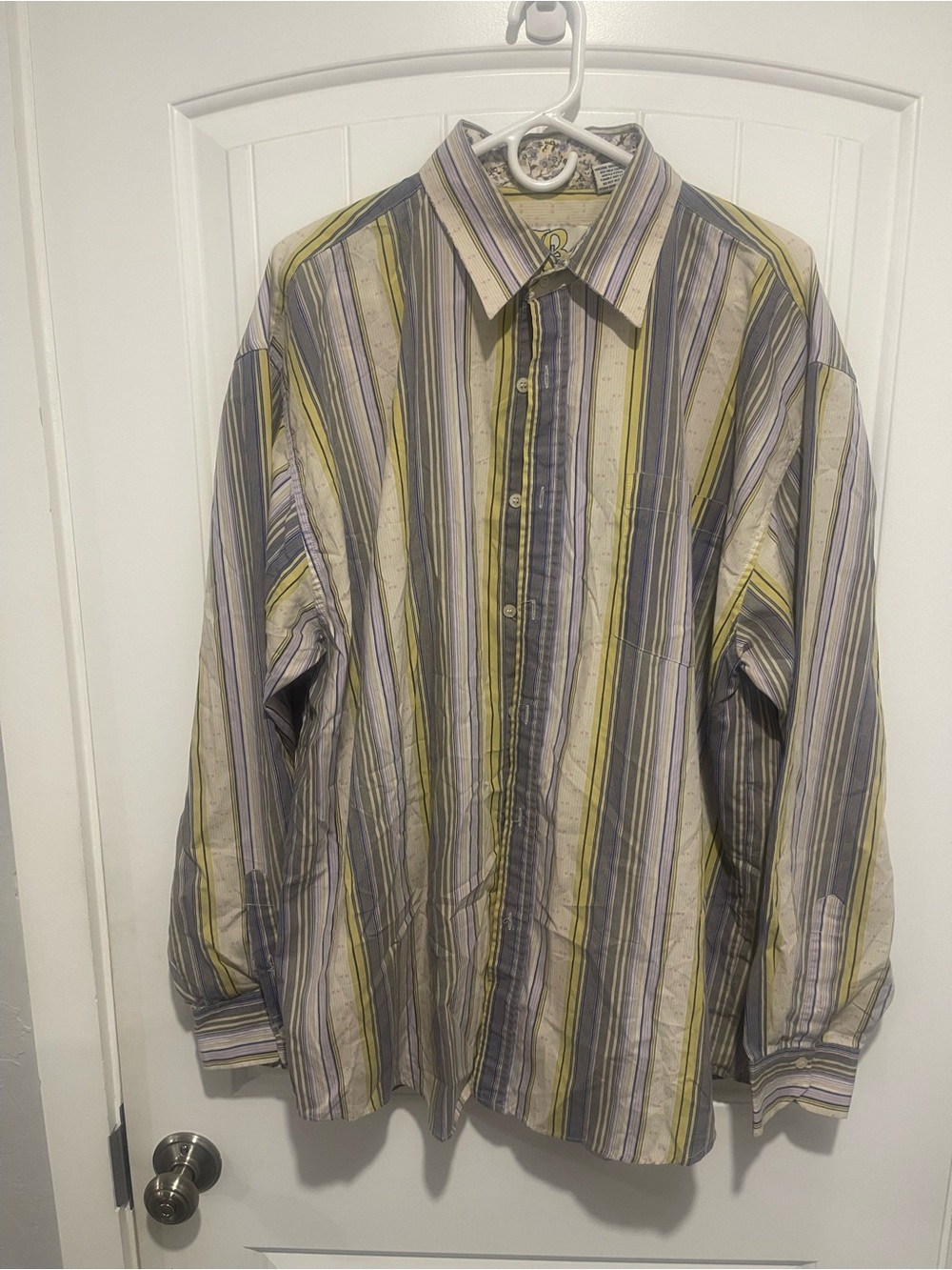 Brooklyn Xpress Y2K Striped Button Up Shirt Men’s XL